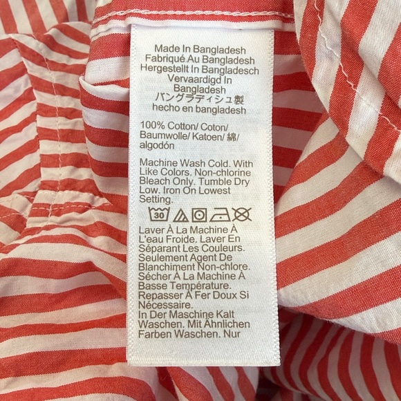 J Crew women’s Red and White Striped Pajama Set - Picture 6 of 6
